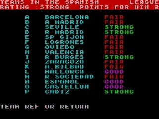 World of Soccer screenshot 2 for ZX Spectrum